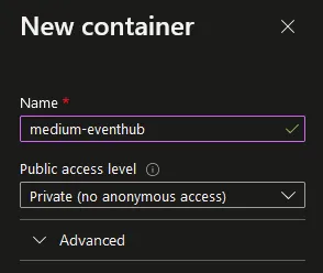 Configuration for adding a new container.